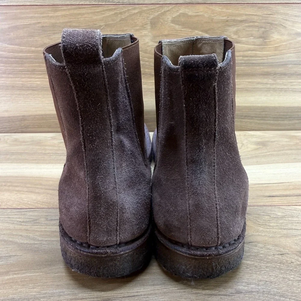 Barney's New York Suede Chelsea Boots Mens 10 M Crepe Gum Sole Desert FLAWED